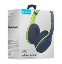 CELEBRAT A18 Wireless Bluetooth Headphone With Extra Bass Blue